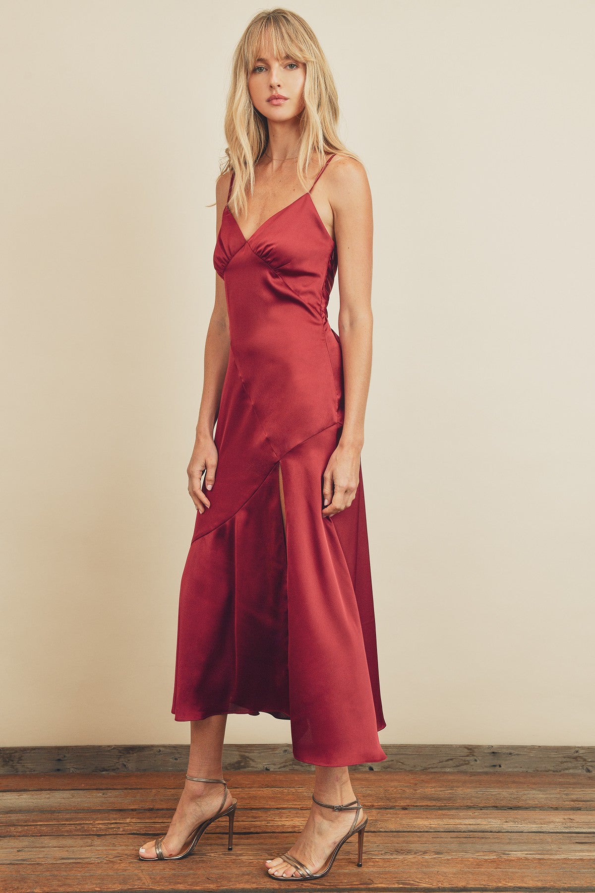 Satin Midi Dress